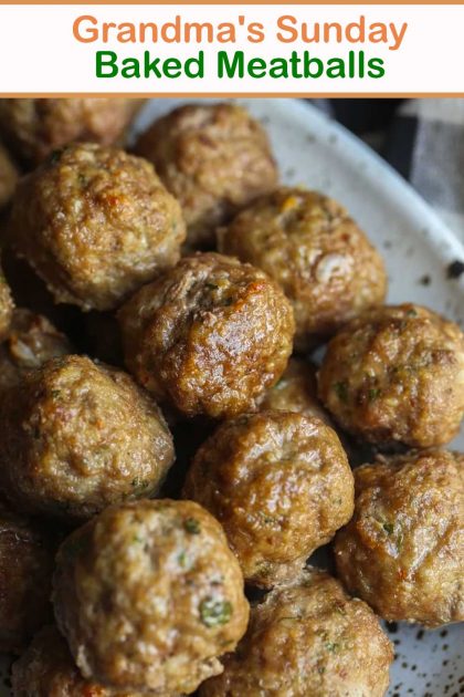 Grandma's Sunday Baked Meatballs