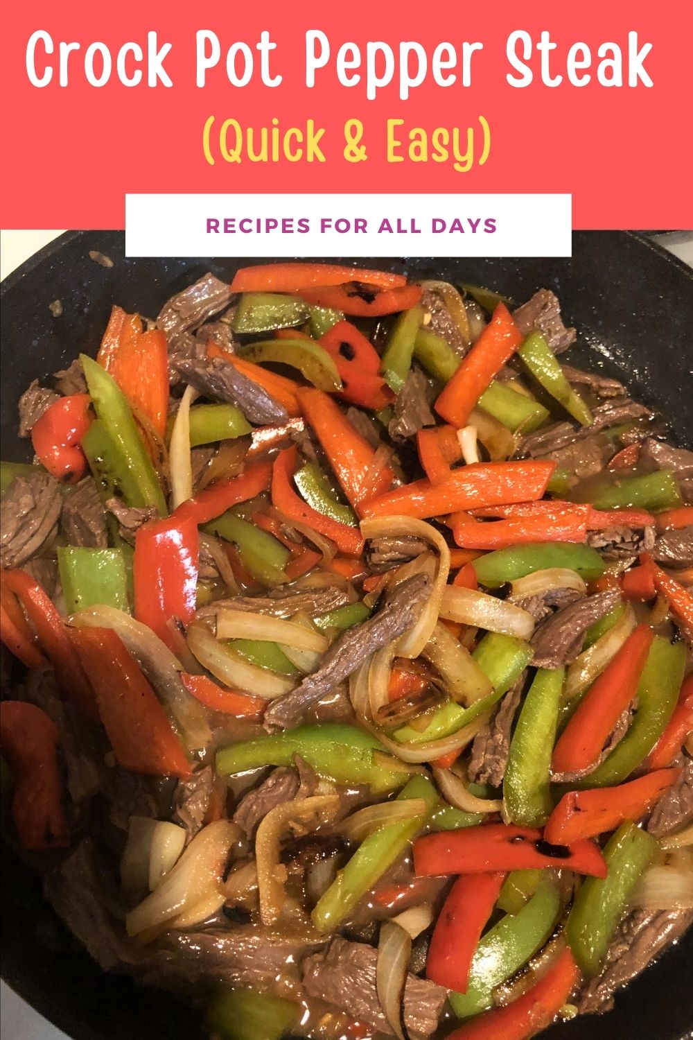 Crock Pot Pepper Steak (Quick & Easy)