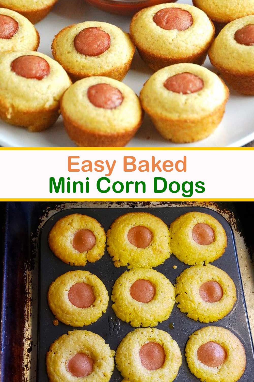 Easy Baked Mini Corn Dogs