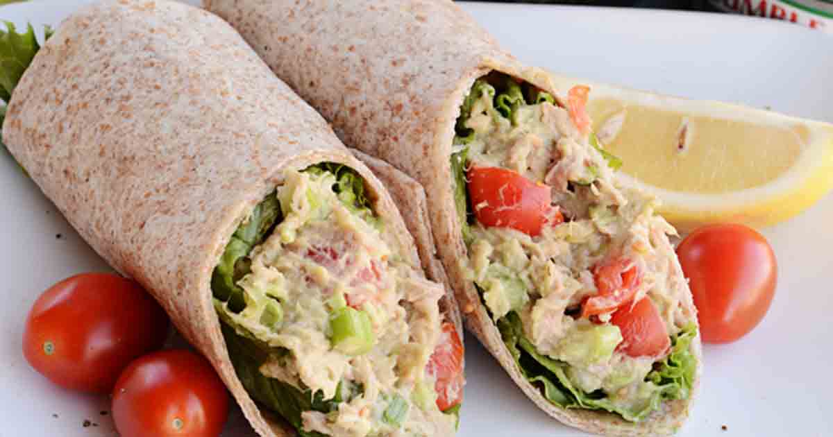 Avocado Tuna Salad Wraps