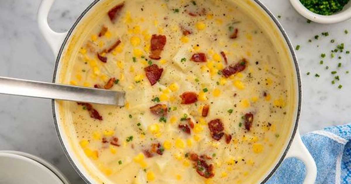 Bacon, Shrimp And Corn Chowder