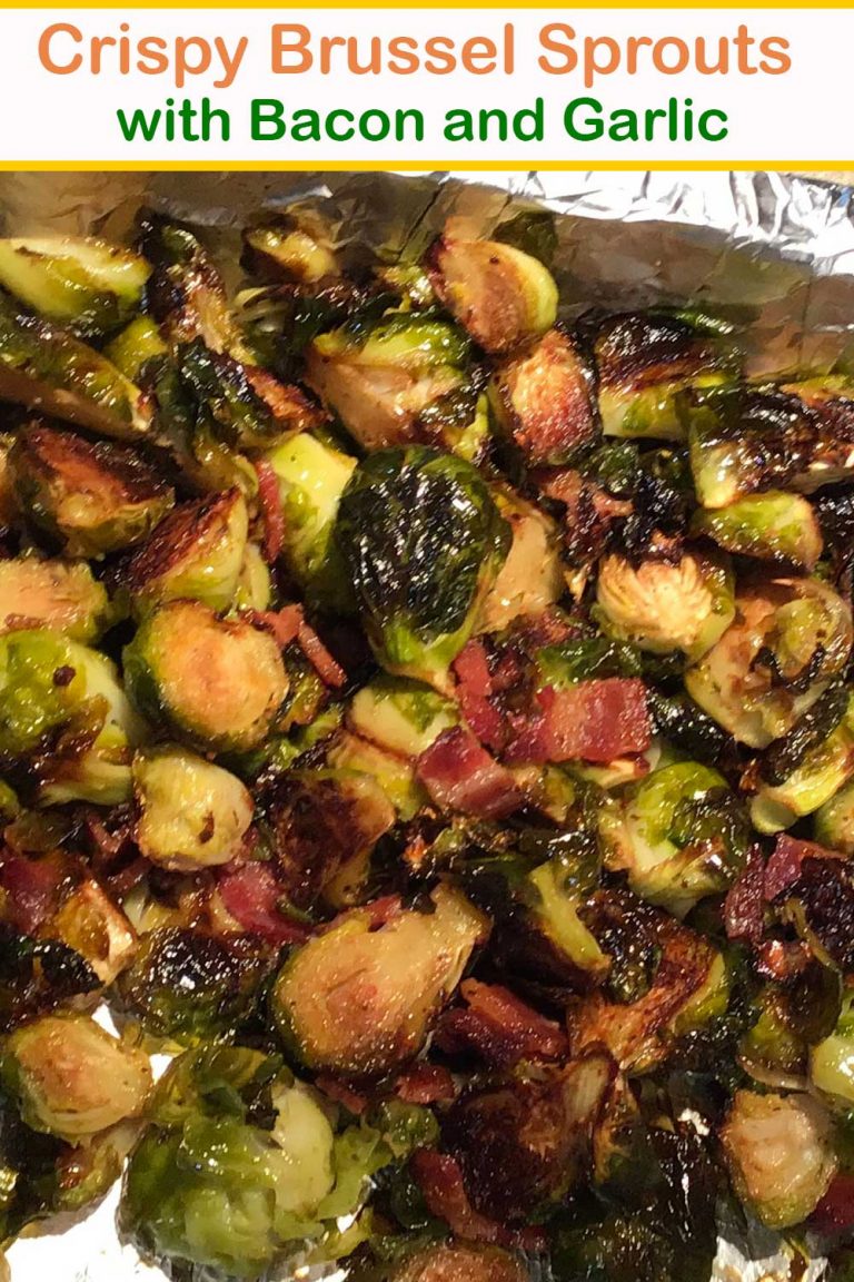 Crispy Brussel Sprouts with Bacon and Garlic