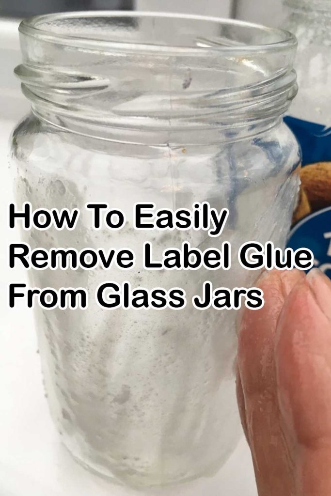 how to remove label adhesive from glass bottles