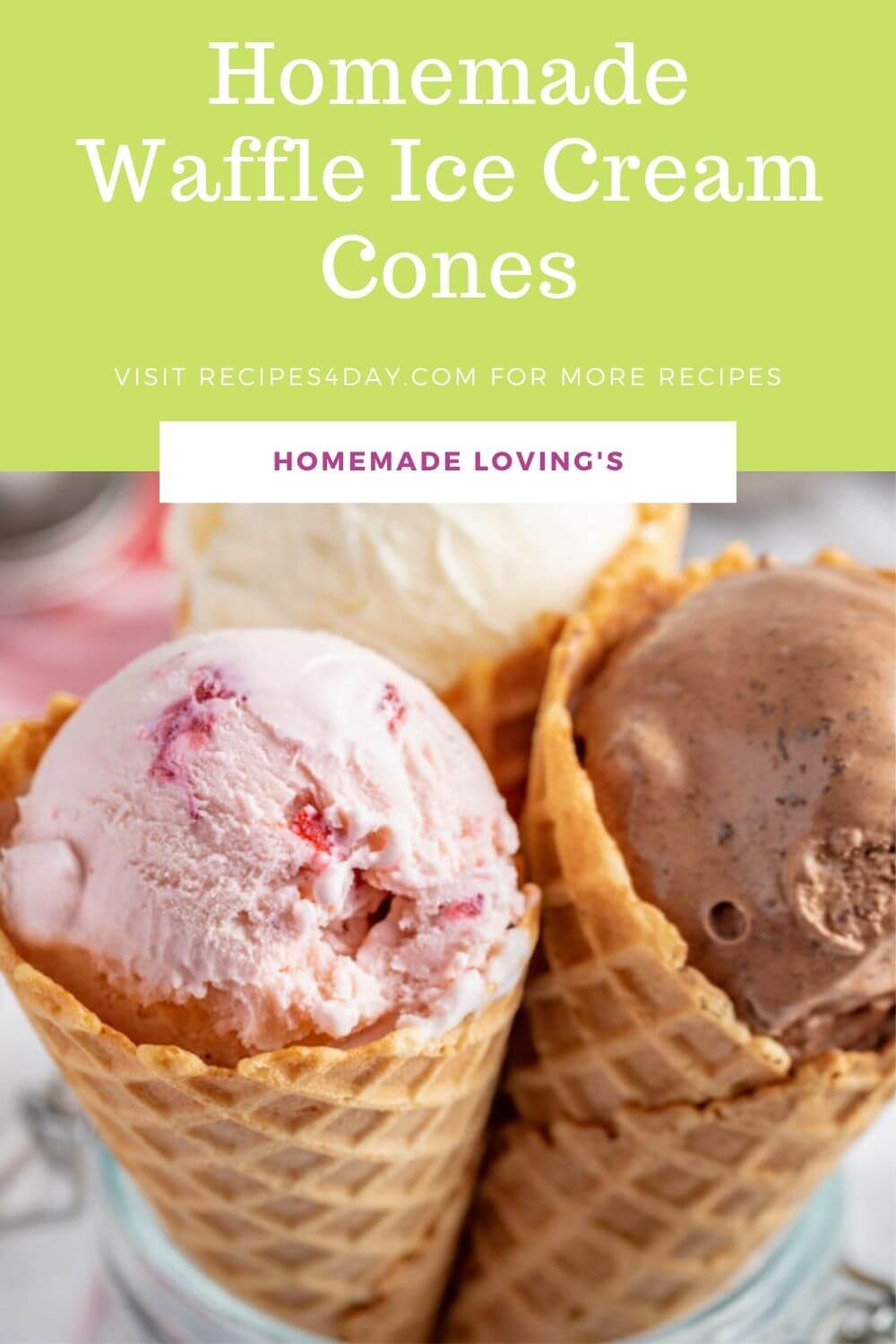 Homemade Waffle Ice Cream Cones