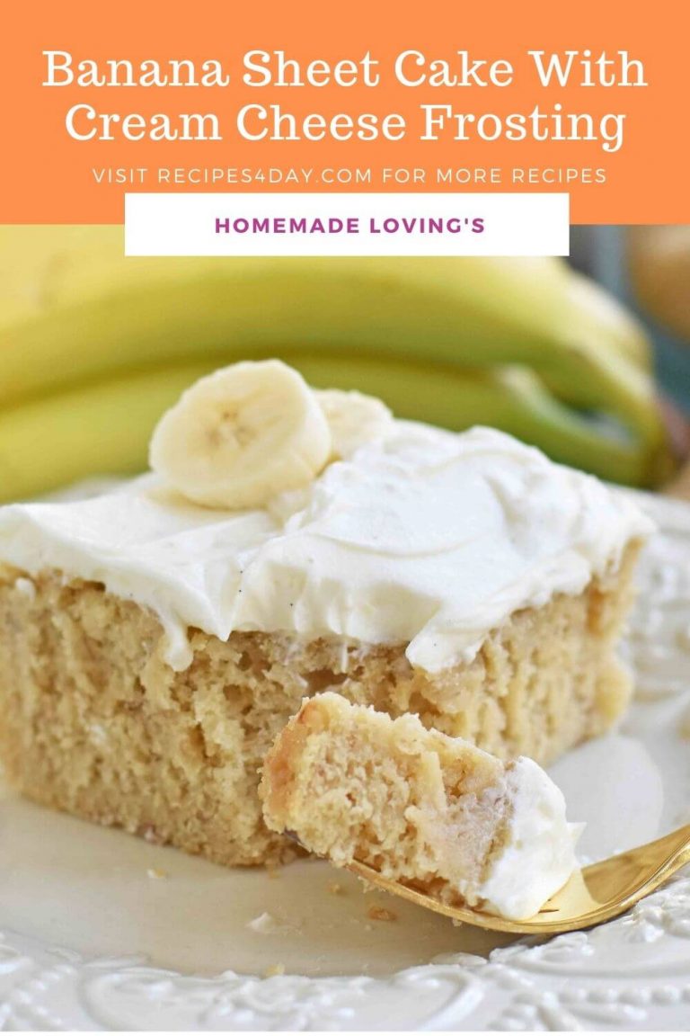 Banana Sheet Cake With Cream Cheese Frosting