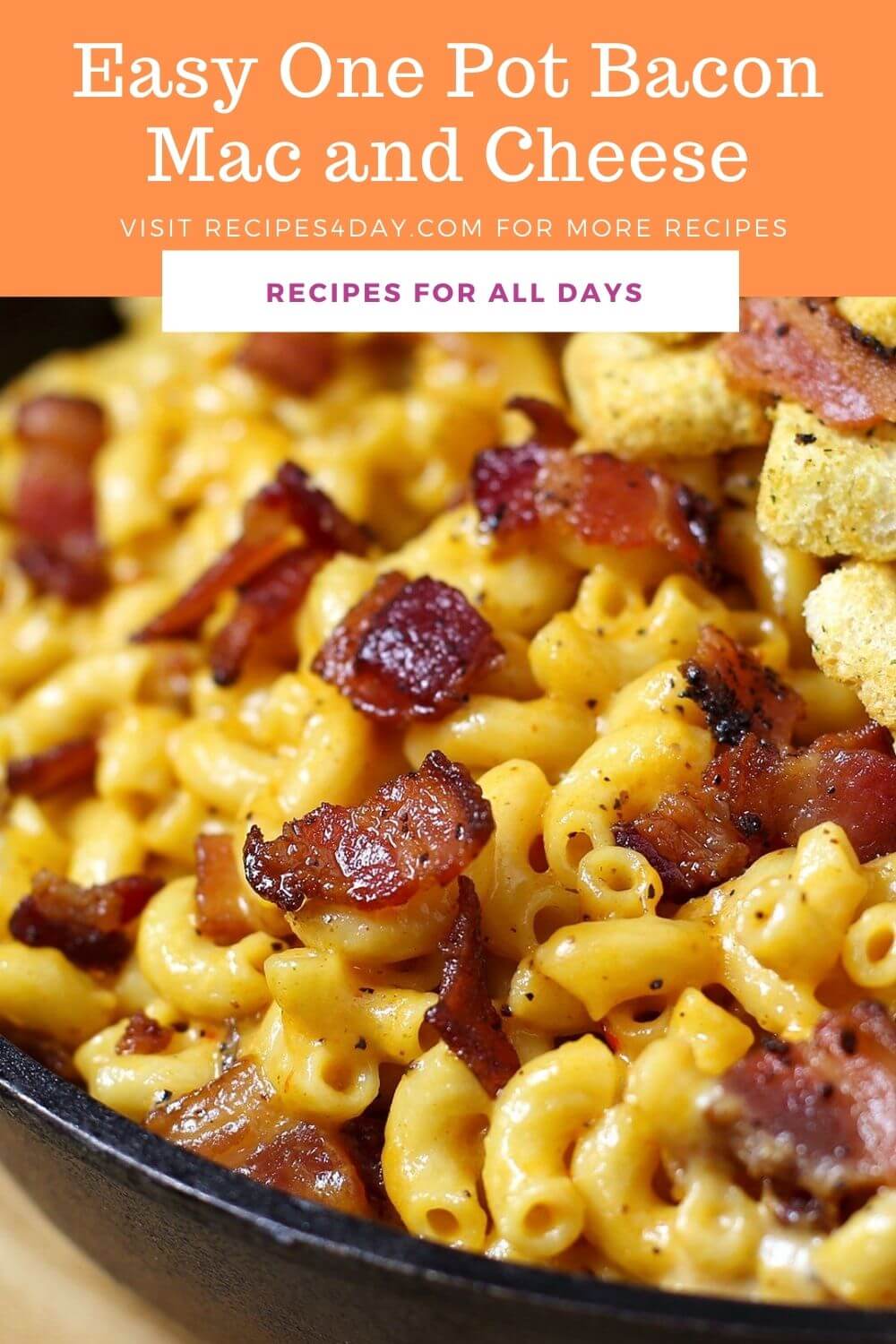Easy One Pot Bacon Mac And Cheese