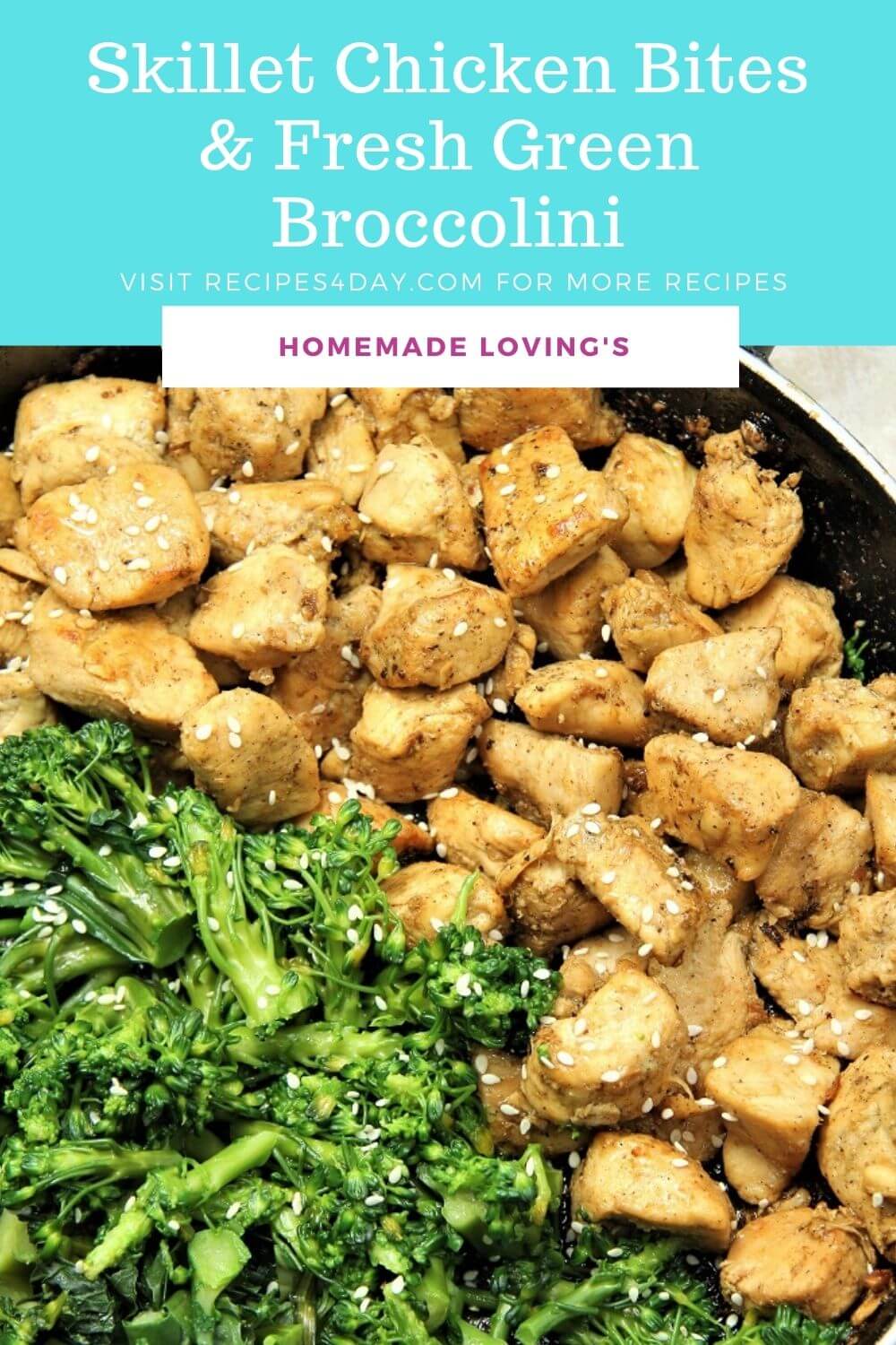 skillet-chicken-bites-fresh-green-broccolini