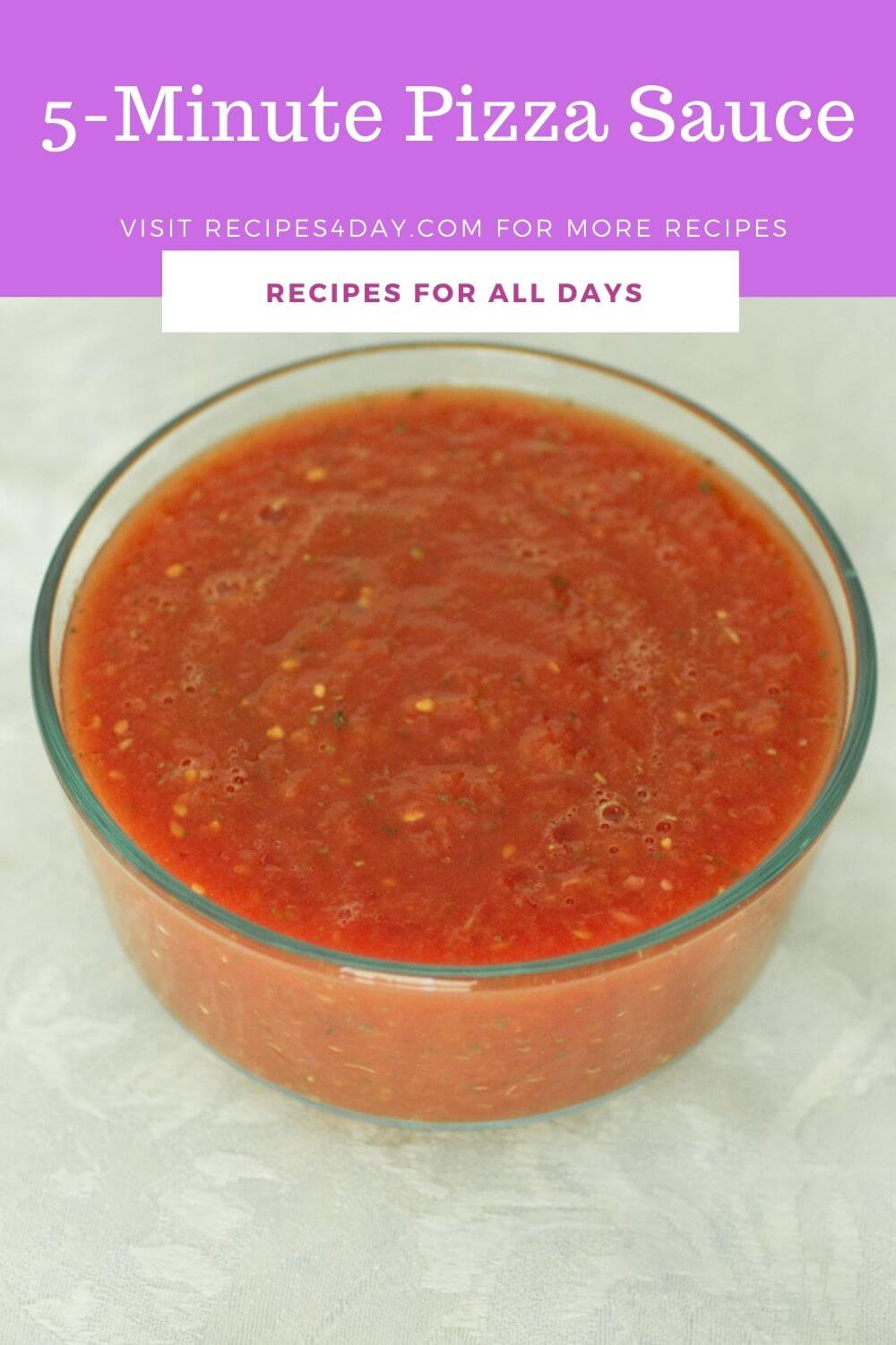 5 Minute Pizza Sauce