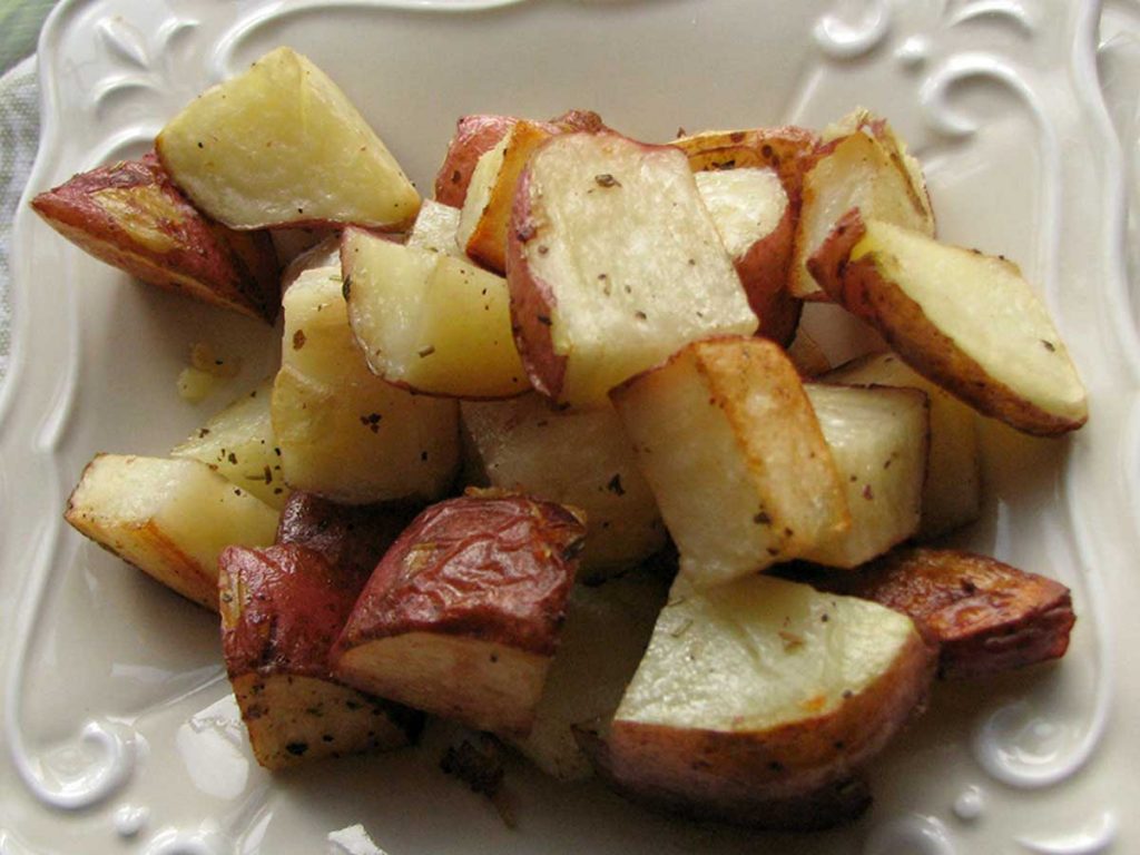 Oven Fried Potatoes dish