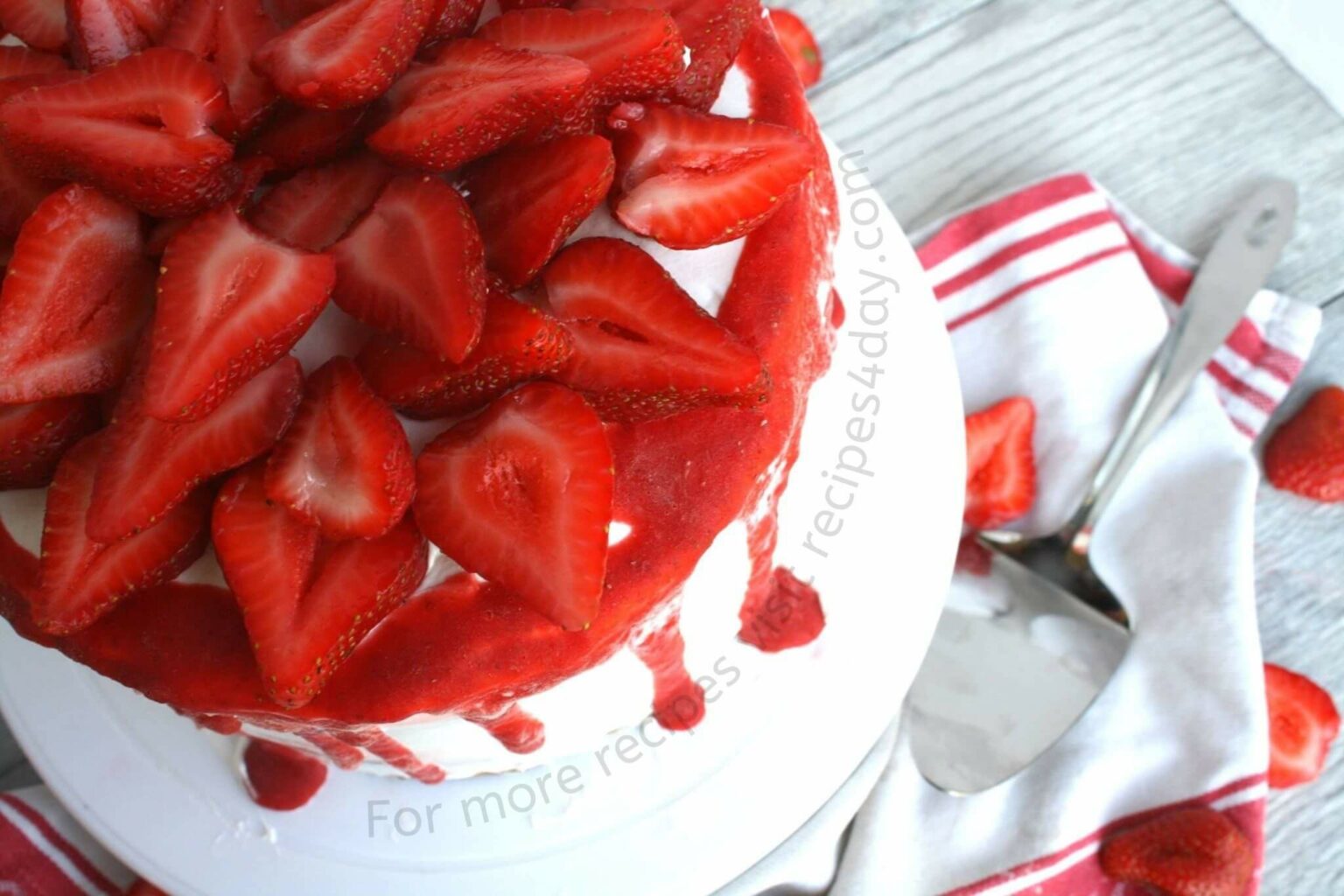 Naked Strawberry Ice Cream Cake