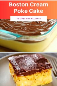 Boston Cream Poke Cake