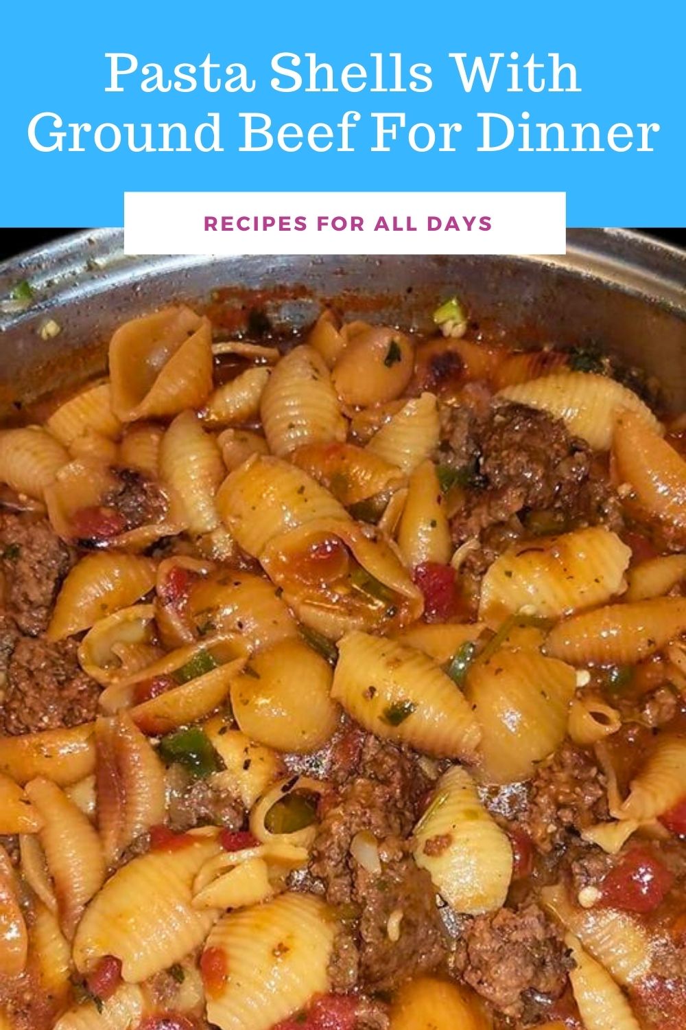 Pasta Shells With Ground Beef For Dinner