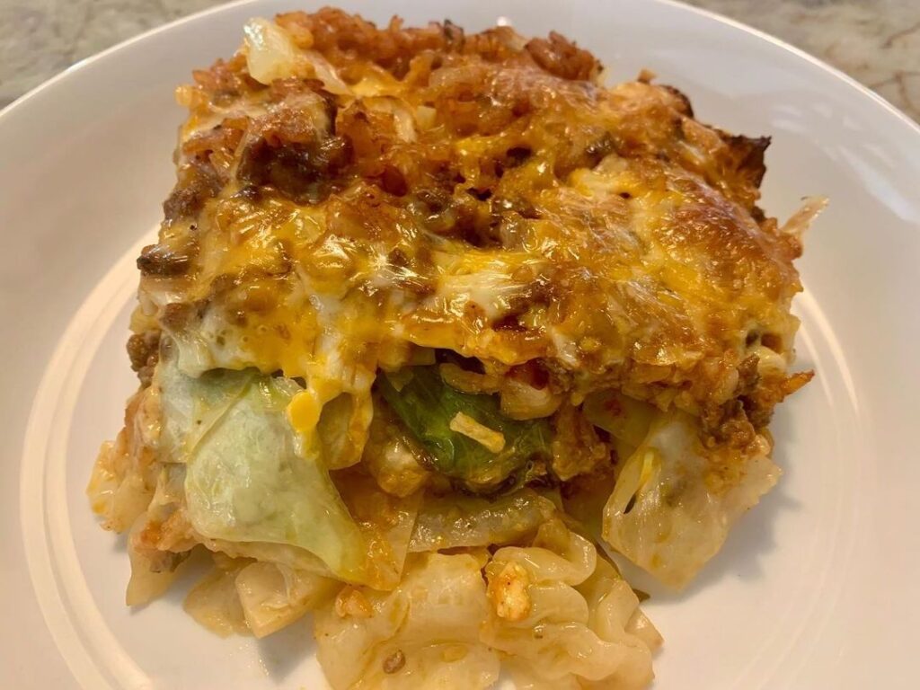 Cabbage Roll Casserole in plate