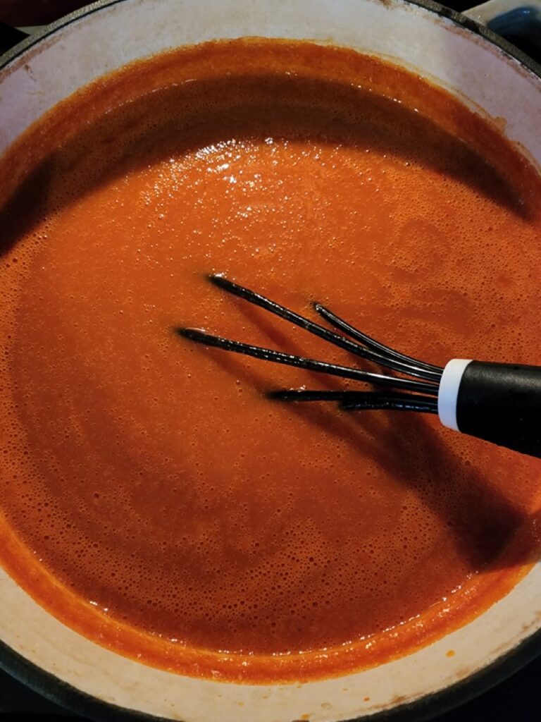 Preparing Homemade Tomato Soup