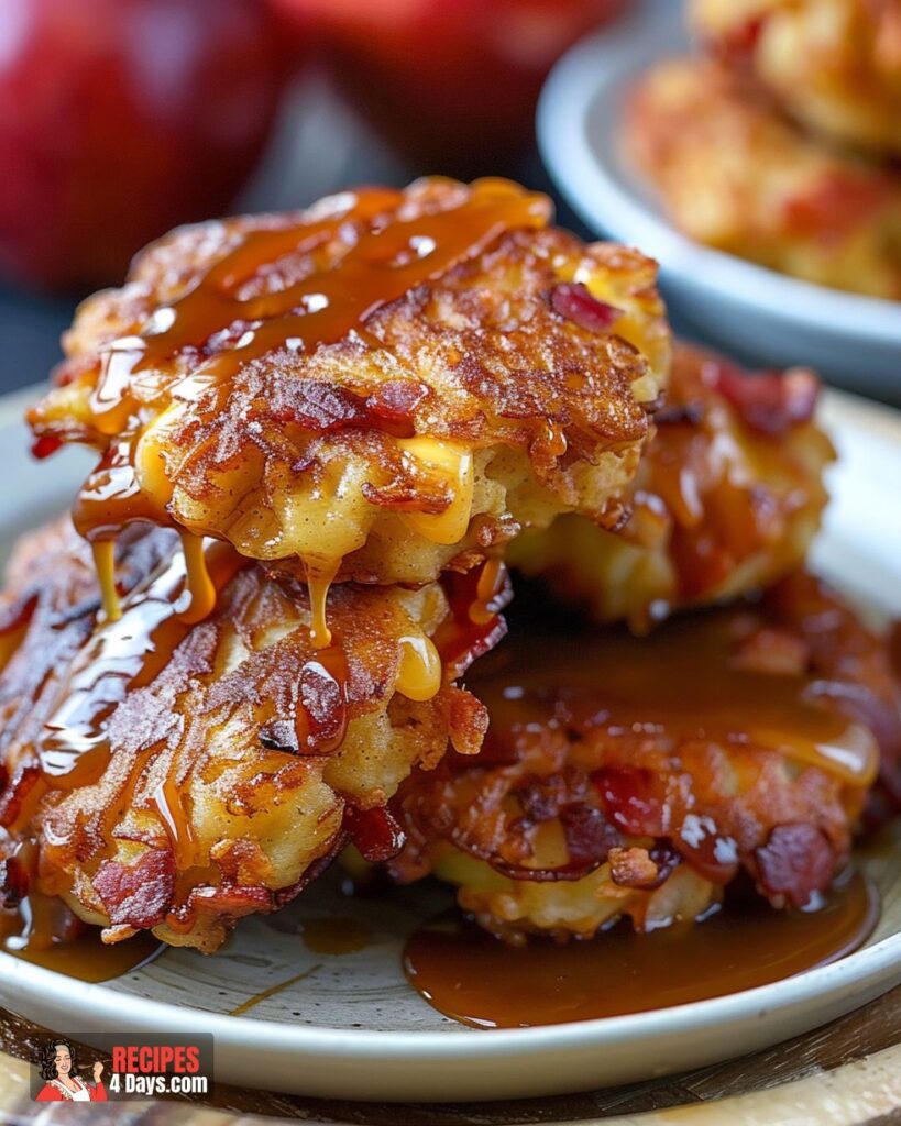 Apple, Cheddar & Bacon Fritters