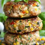 Chicken and Zucchini Corn Burgers Recipe