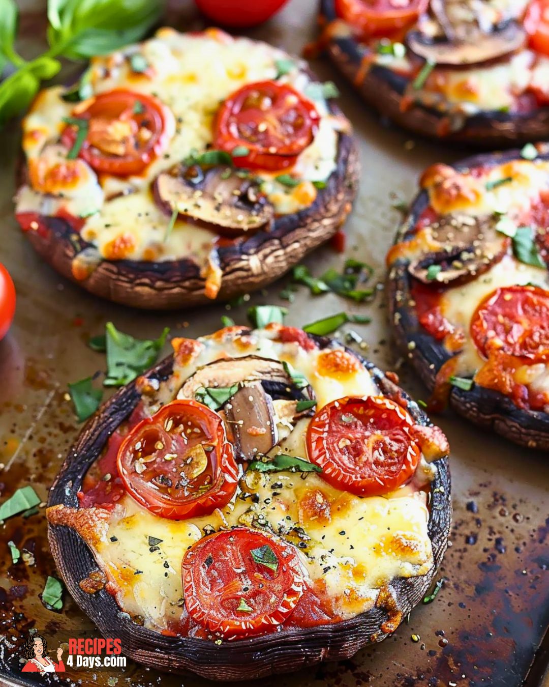 10-minute Portobello Pizzas Recipe