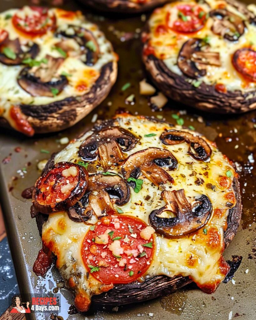 Making 10-minute Portobello Pizzas