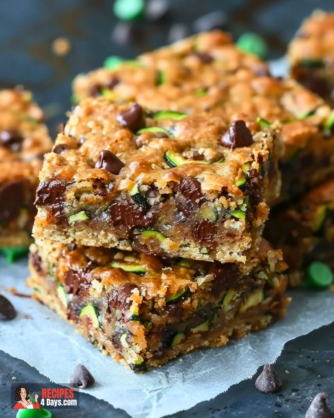 Chocolate Chip Zucchini Bars Recipe