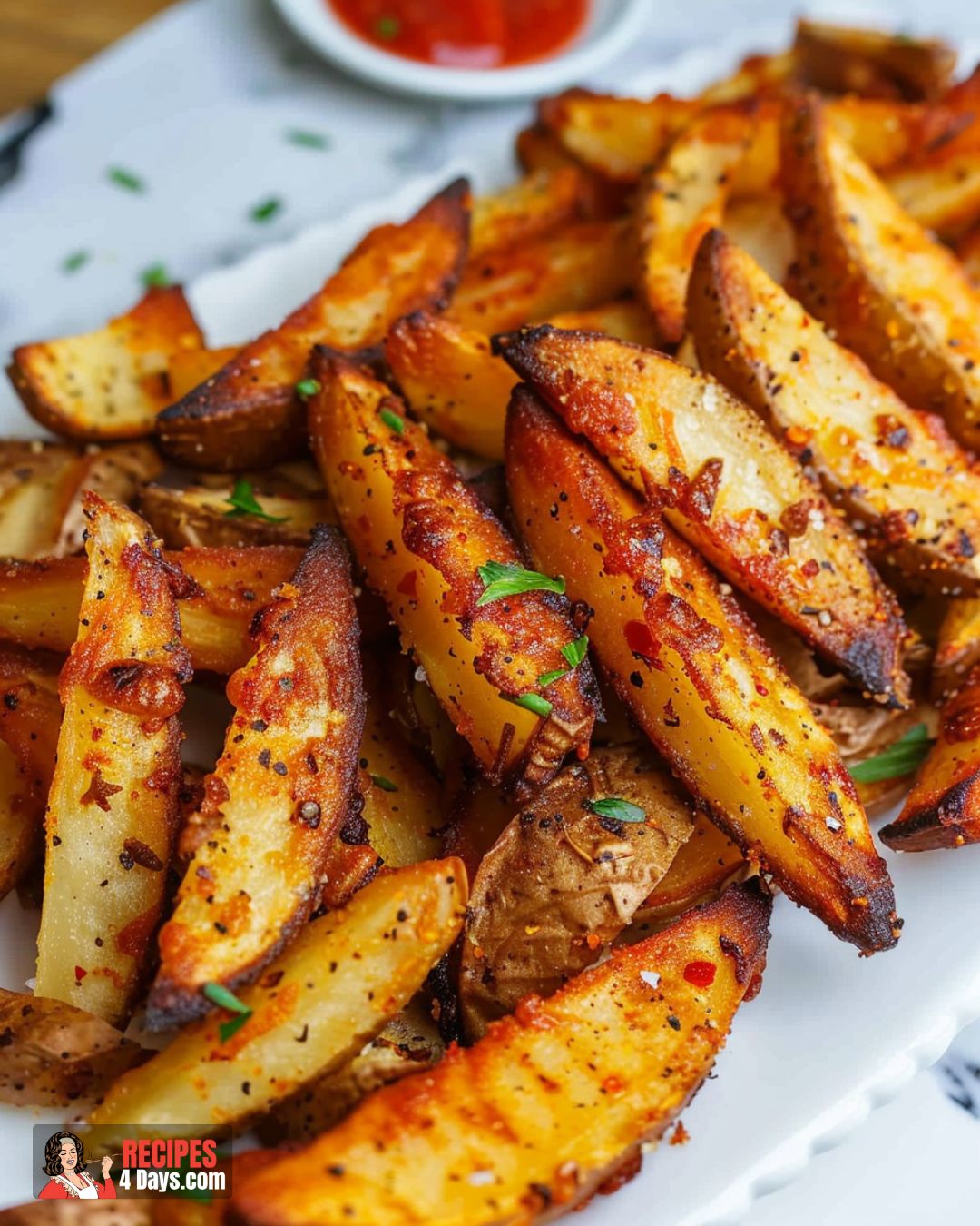 Crispy Baked Wedge Fries Recipe