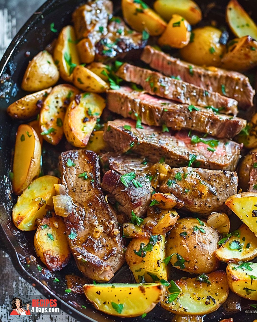 Garlic Butter Steak and Potatoes Recipe