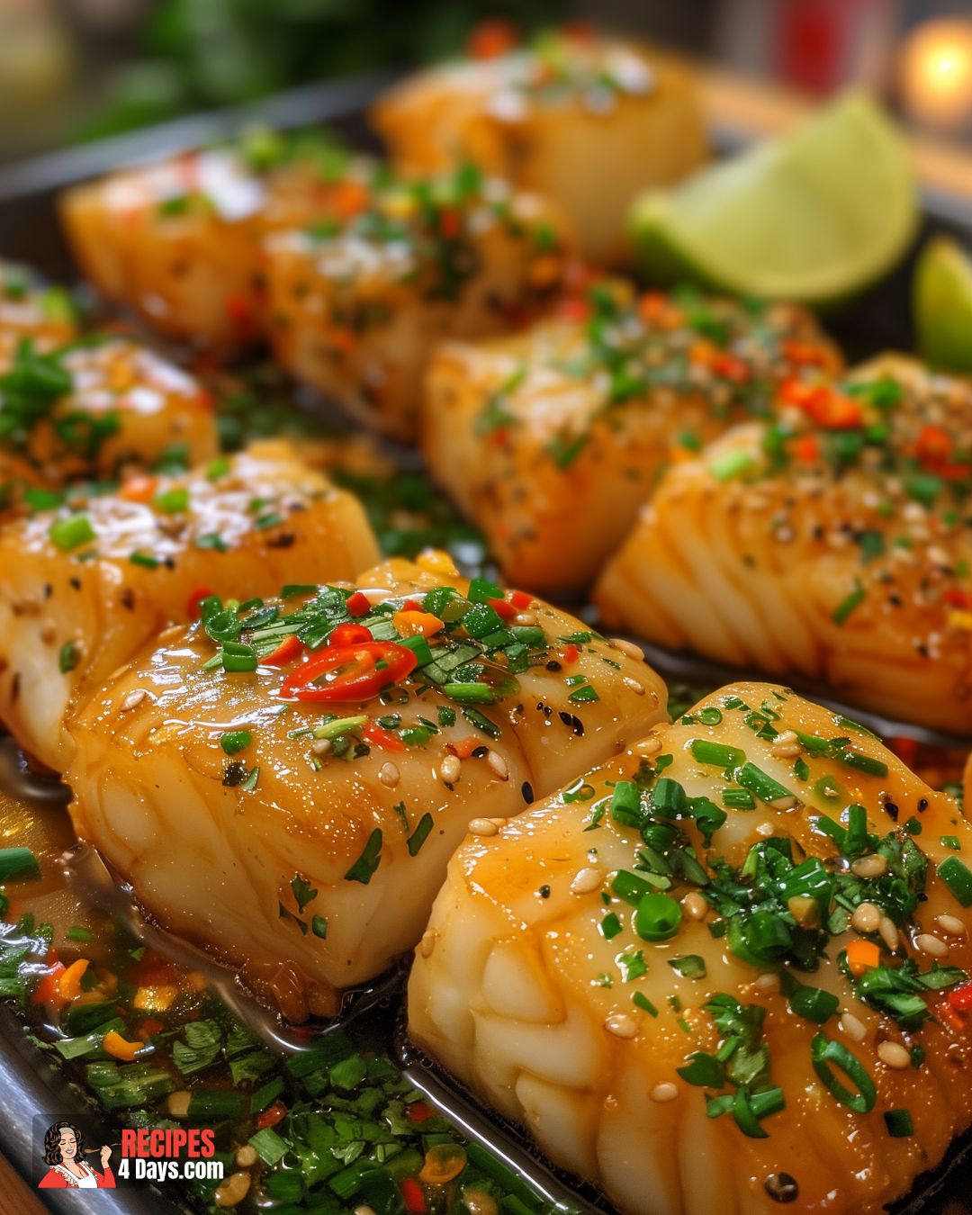 Backed Honey-Soy Glazed Cod