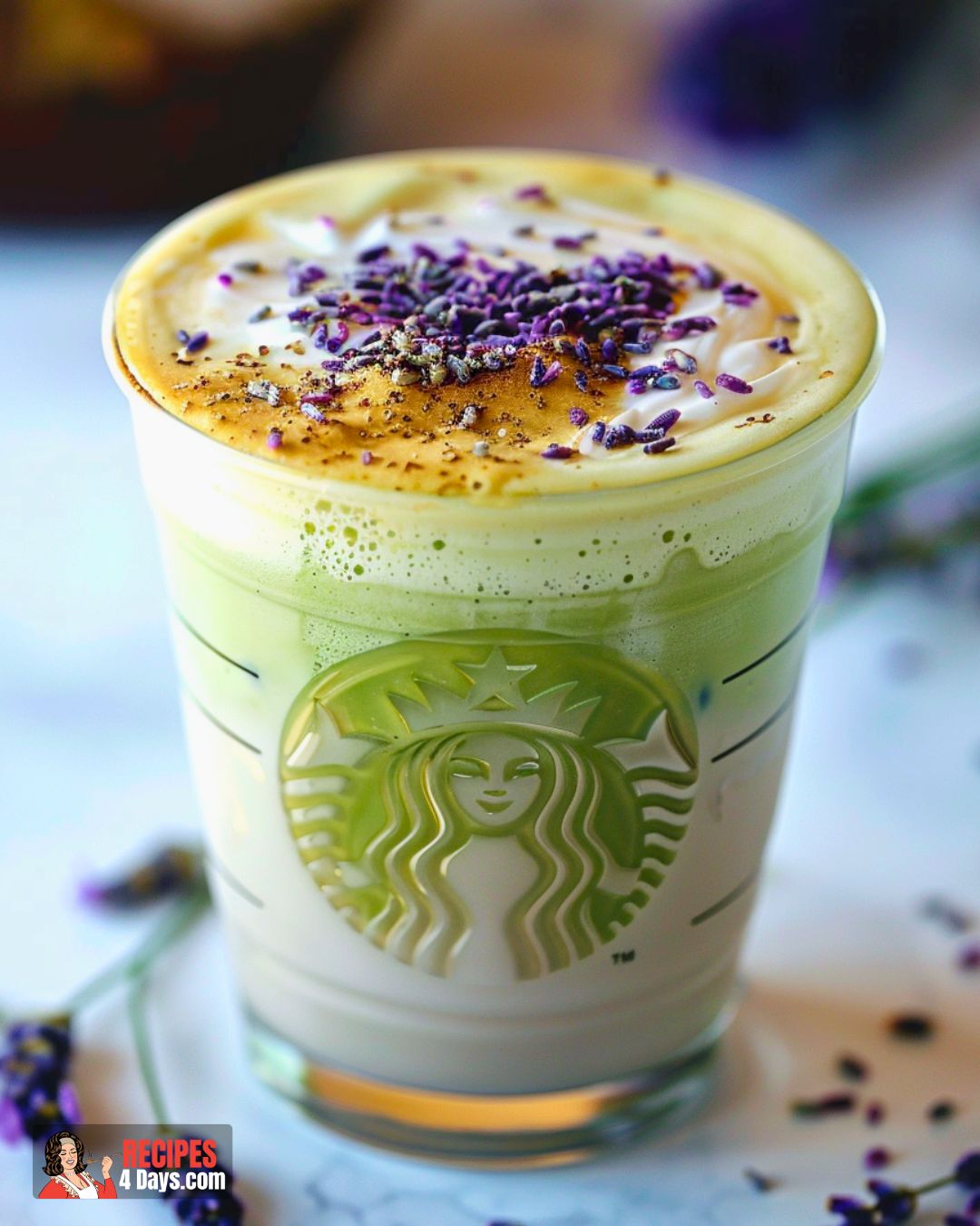 Iced Lavender Cream Oatmilk Matcha Recipe