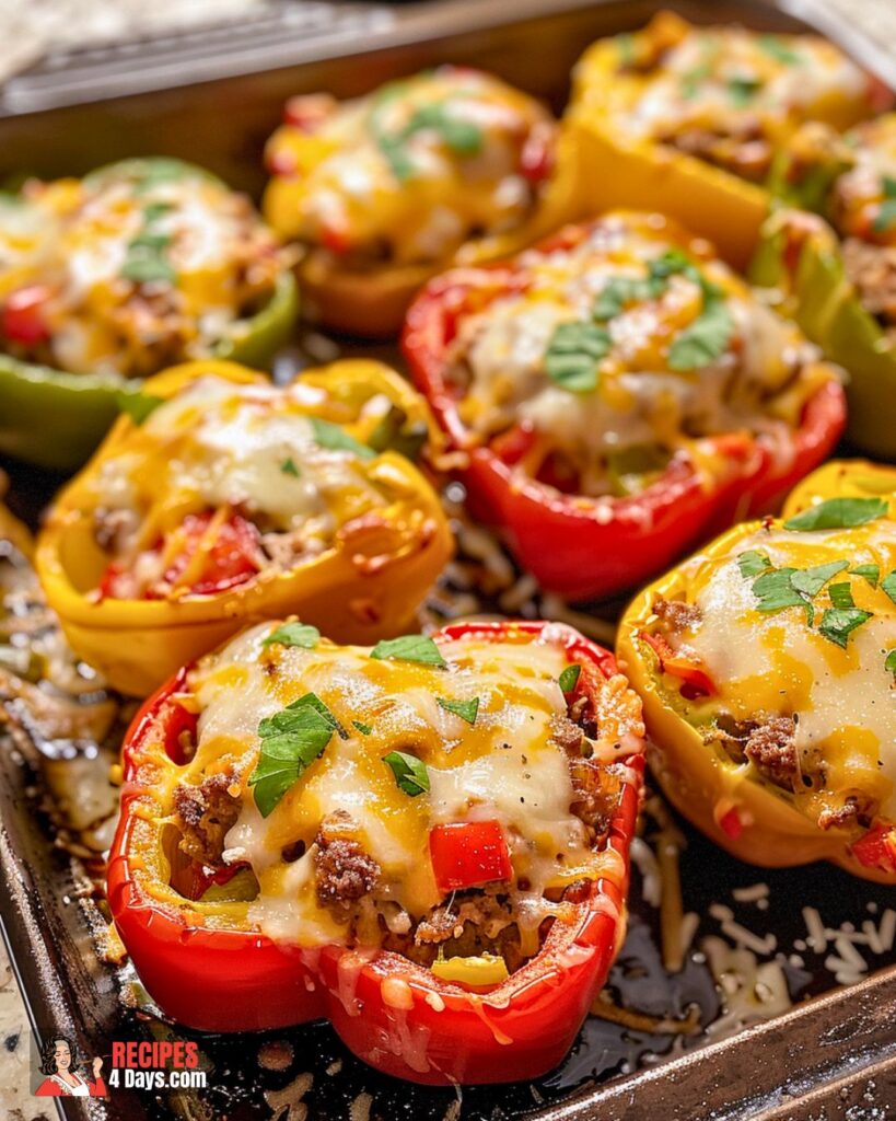 Making Keto Stuffed Peppers