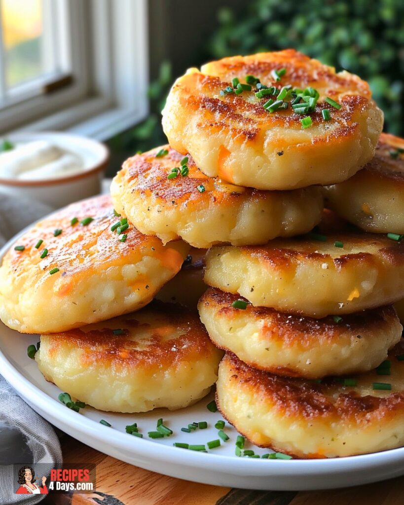 Serving Leftover Mashed Potato Cakes