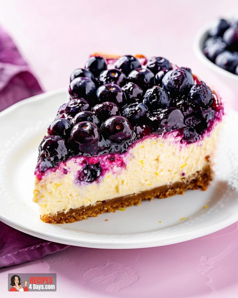 Making Lemon Blueberry Cheesecake