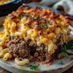 Making Mac and Cheese Meatloaf Casserole