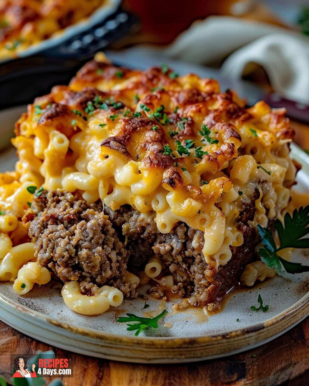 Making Mac and Cheese Meatloaf Casserole