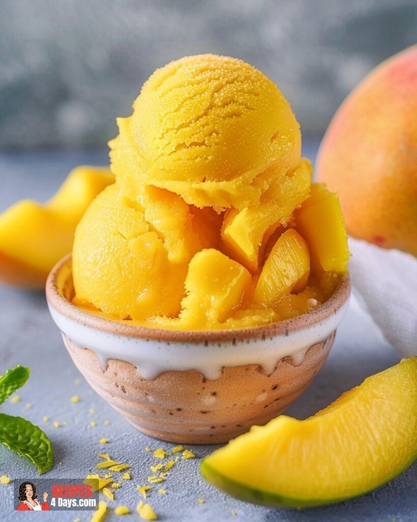 How to Serve Mango Sorbet