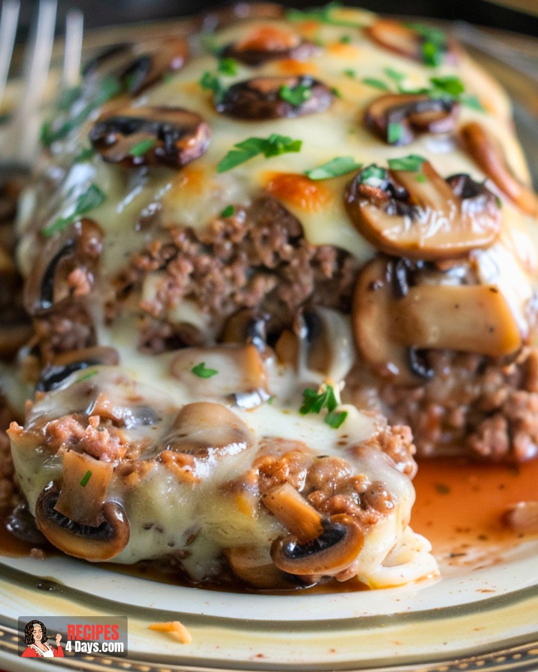 Mushroom Swiss Meatloaf Recipe