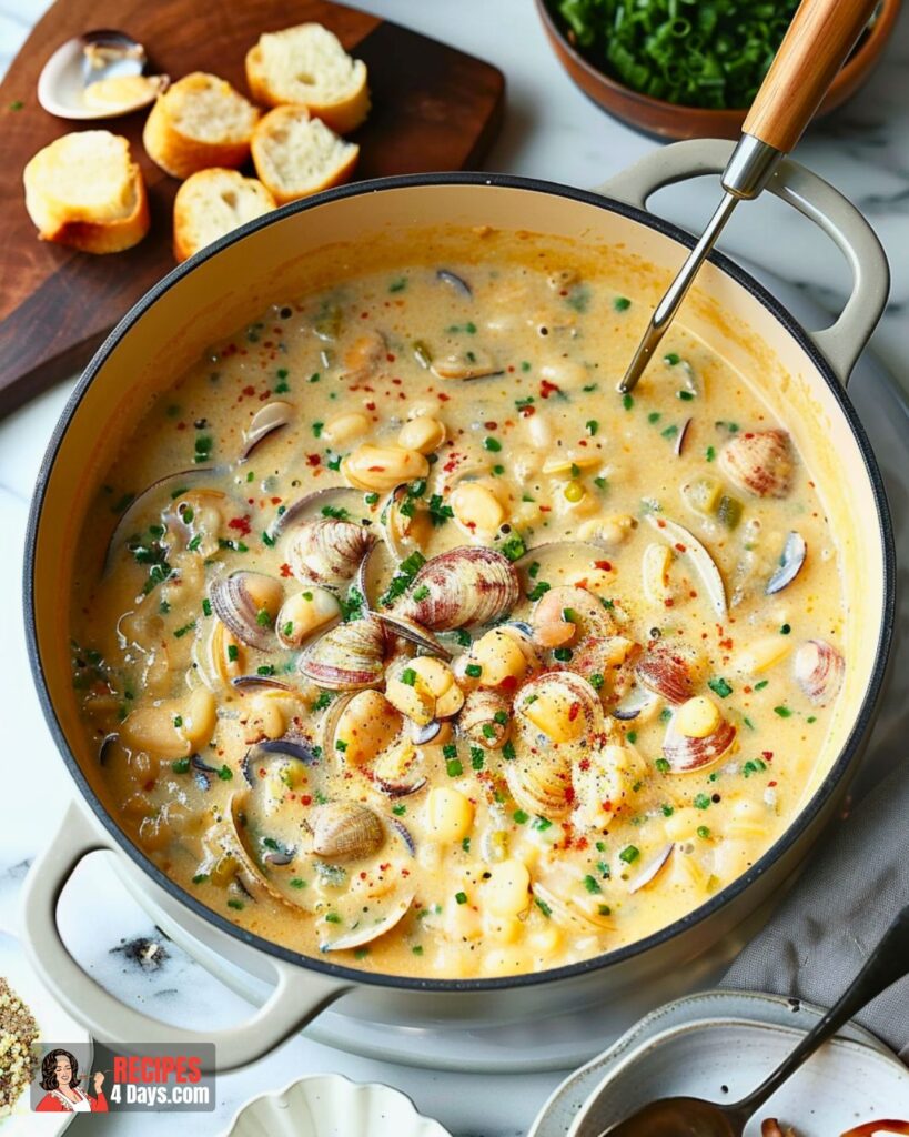 Making New England Clam Chowder