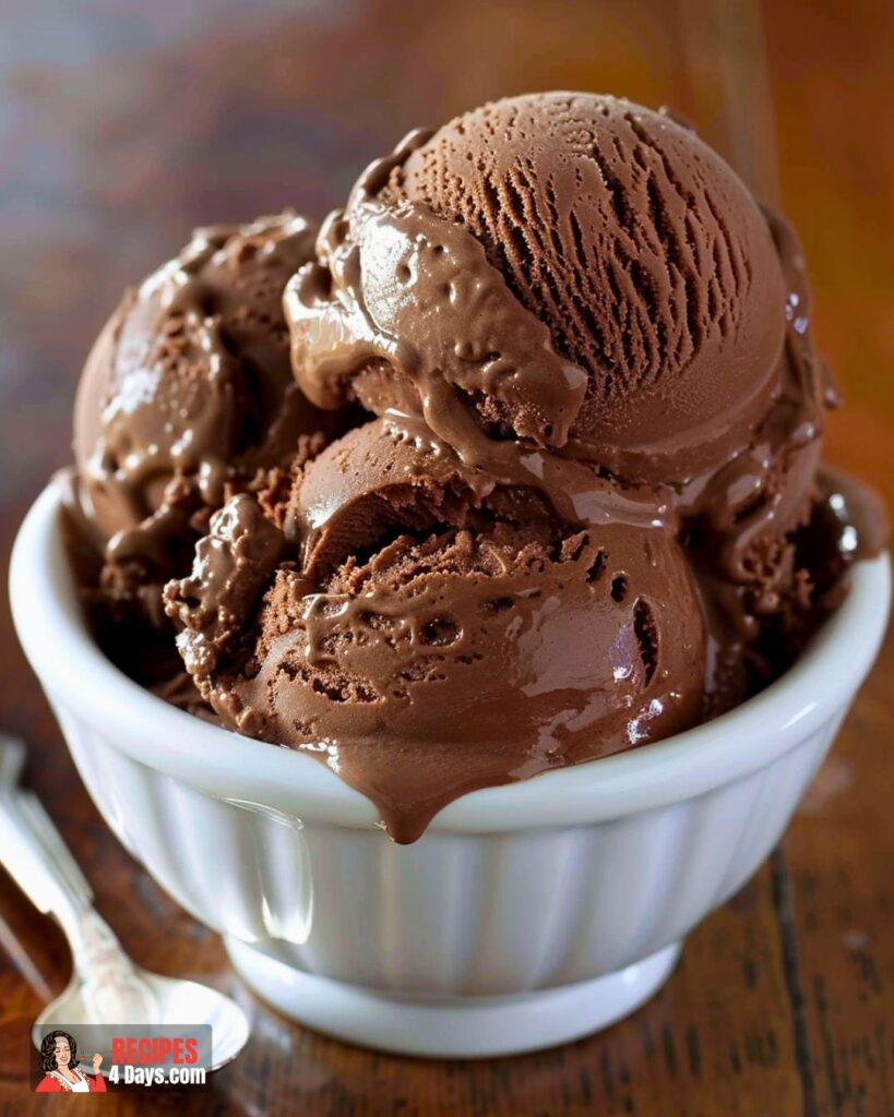 Old-Fashioned Homemade Chocolate Ice Cream Recipe