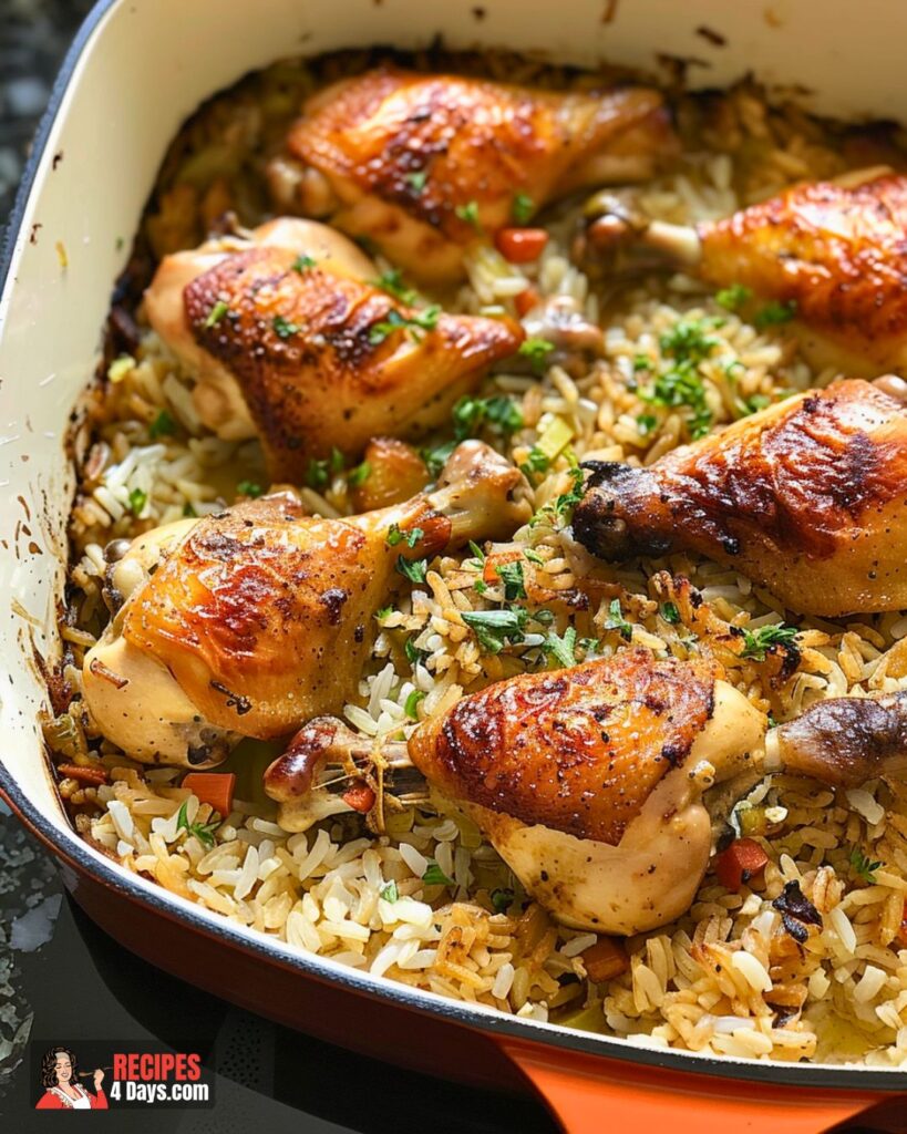 One Pot Greek Chicken and Rice Recipe