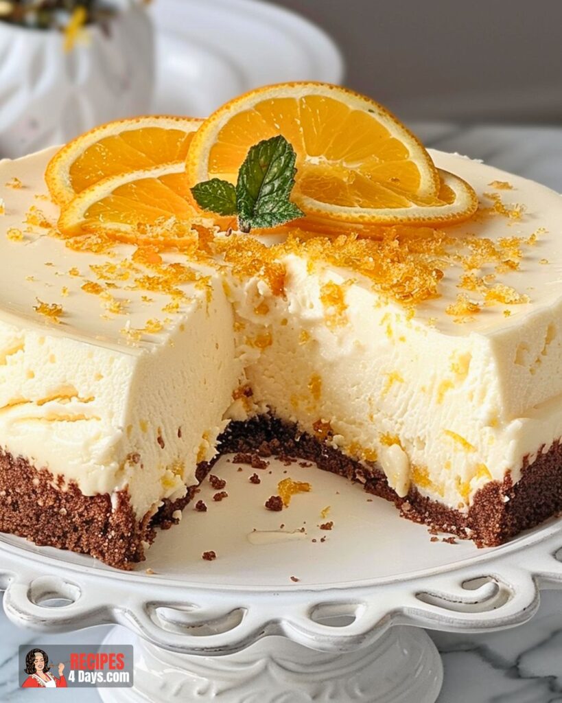 Making Orange Blossom Cheesecake