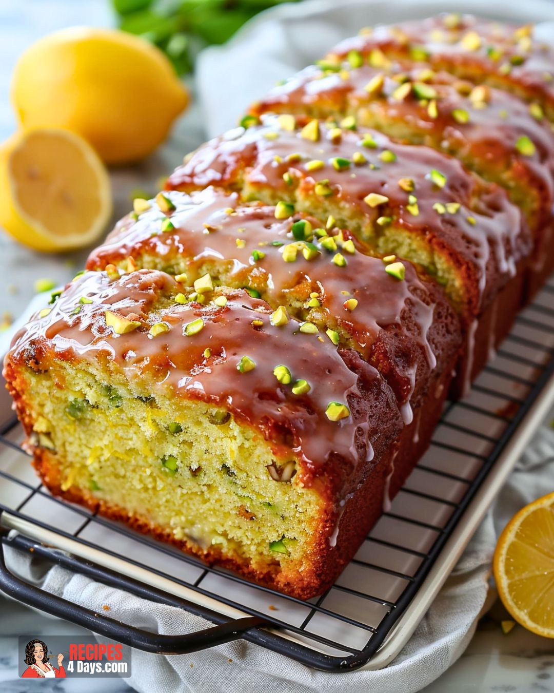 Pistachio Lemon Breakfast Bread Recipe