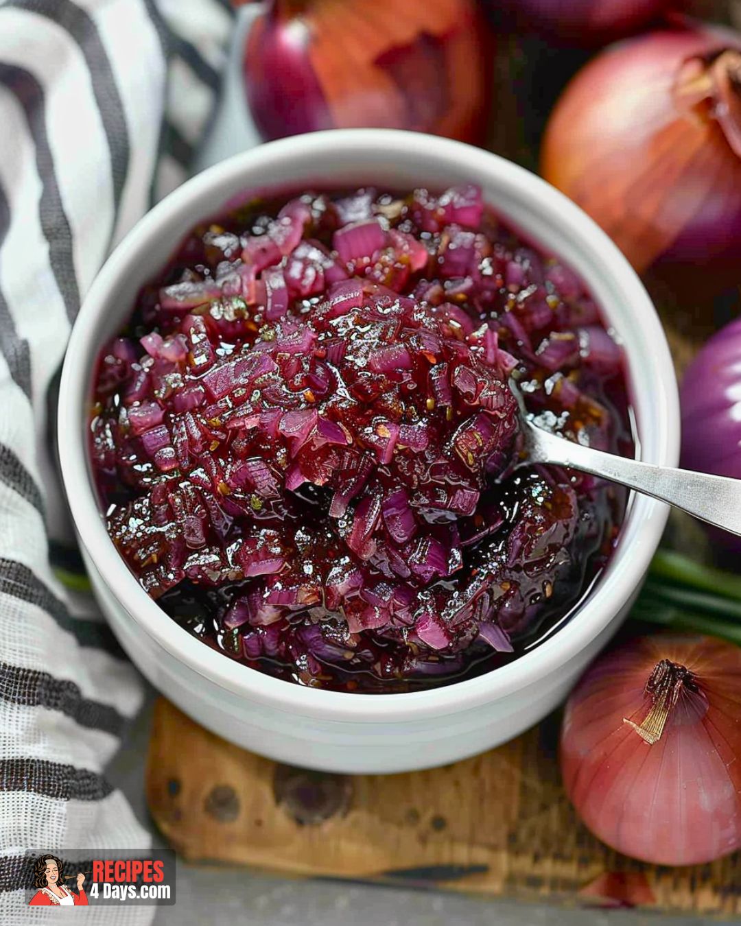 Making Red Onion Jam