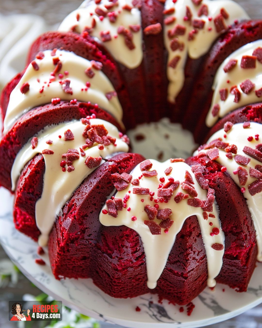 Red Velvet Cream Cheese Bundt Cake Recipe