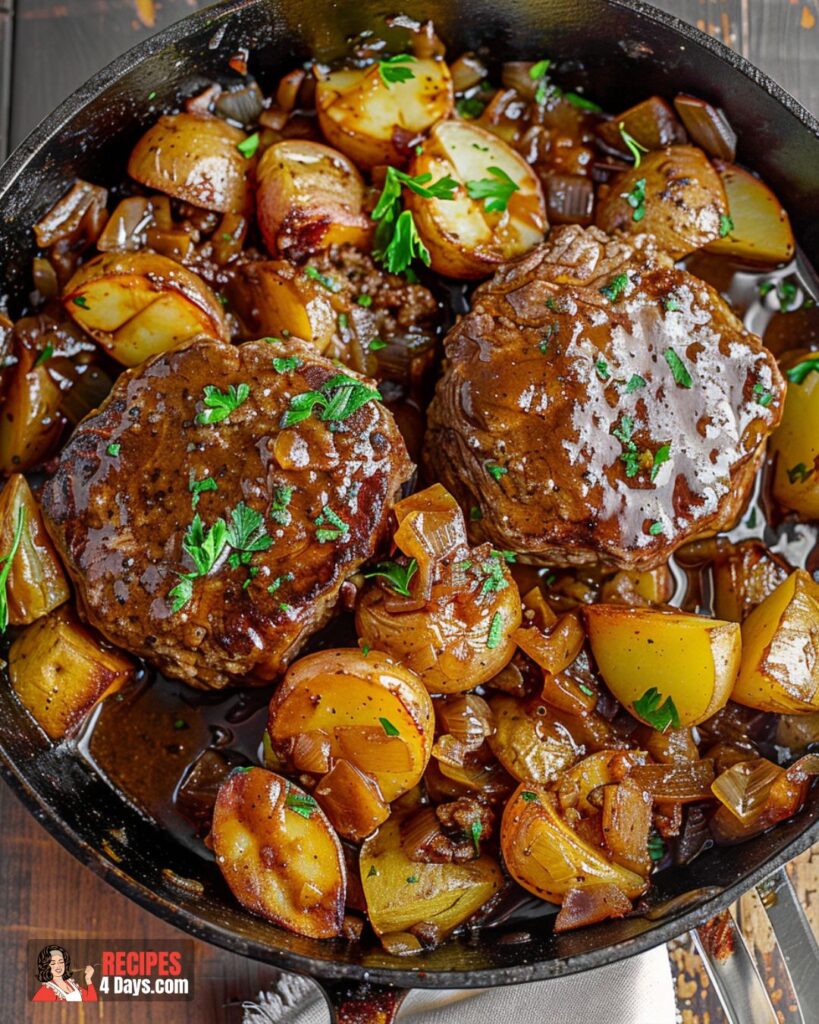 Salisbury Steak and Potato Skillet Recipe