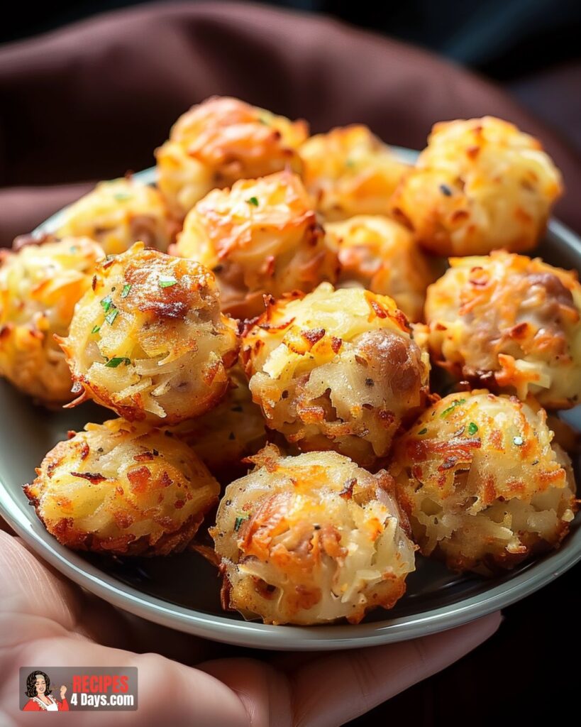 Serving Sausage Hashbrown Bites