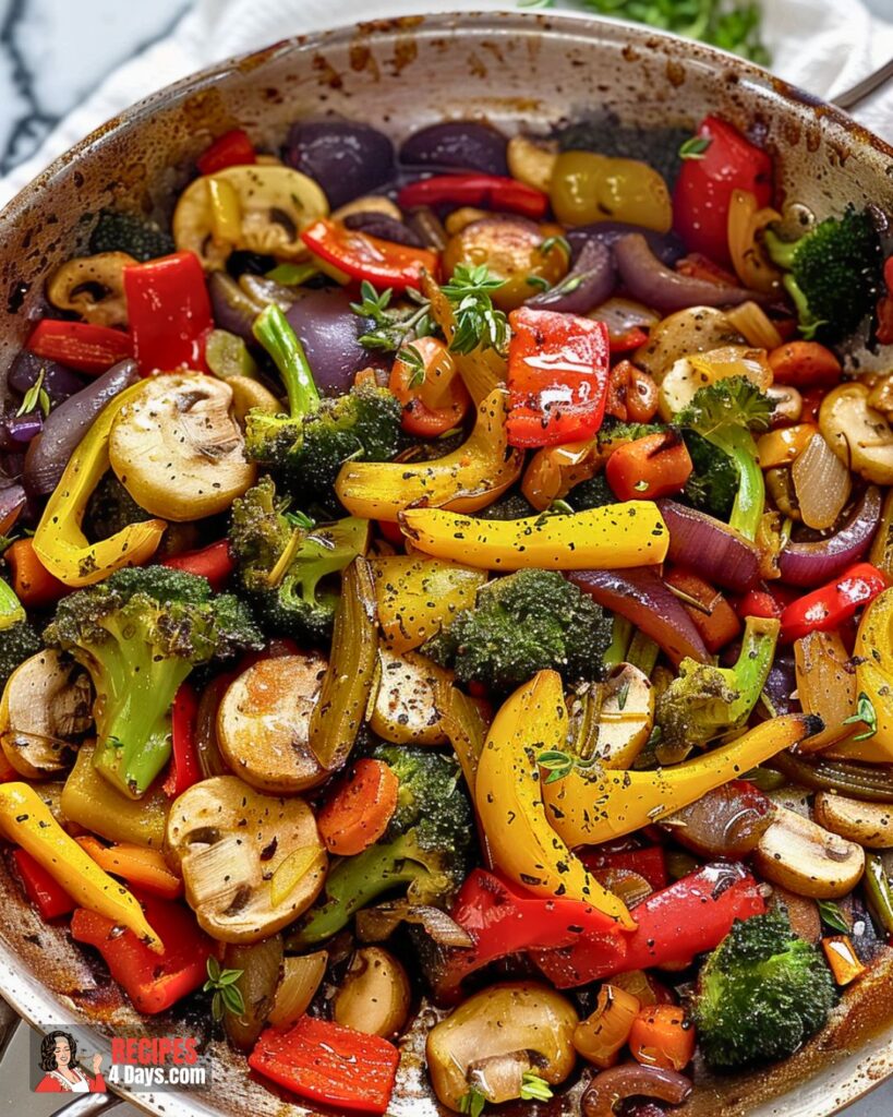 Preparing Sauteed Vegetables Meal