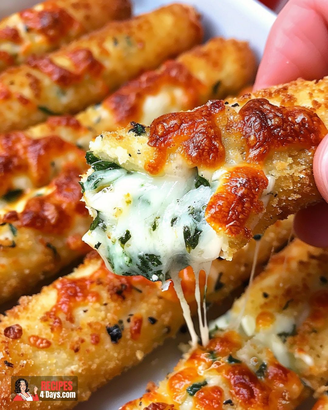 Spinach Dip Cheese Sticks Recipe