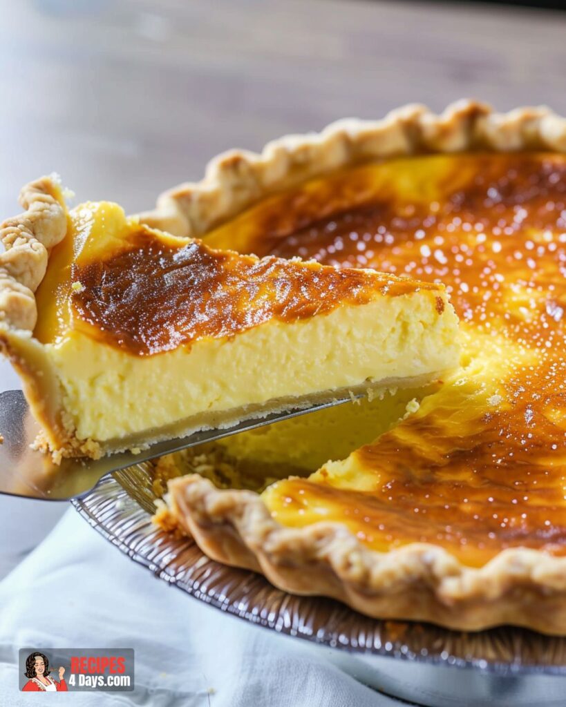 Making The Classic Egg Custard Pie 