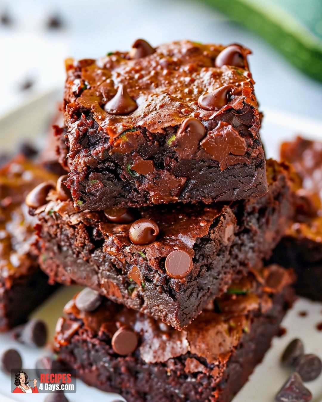 Zucchini Chocolate Chip Brownies Recipe