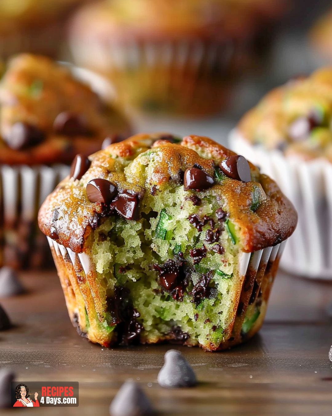 Zucchini Chocolate Chip Muffins Recipe