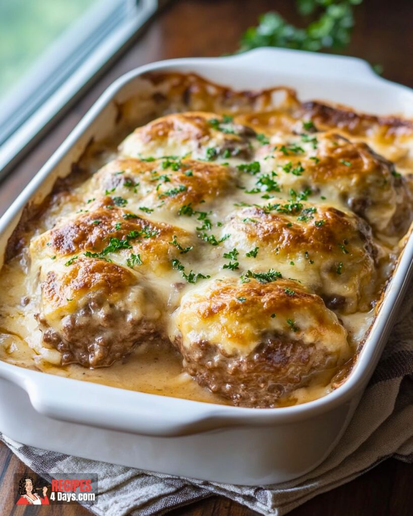 Making Amish Hamburger Steak Bake