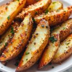 Baked Garlic Parmesan Potato Wedges Recipe